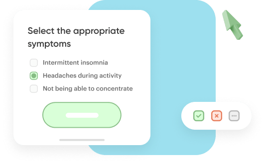 Step-by-step AI health check illustration
